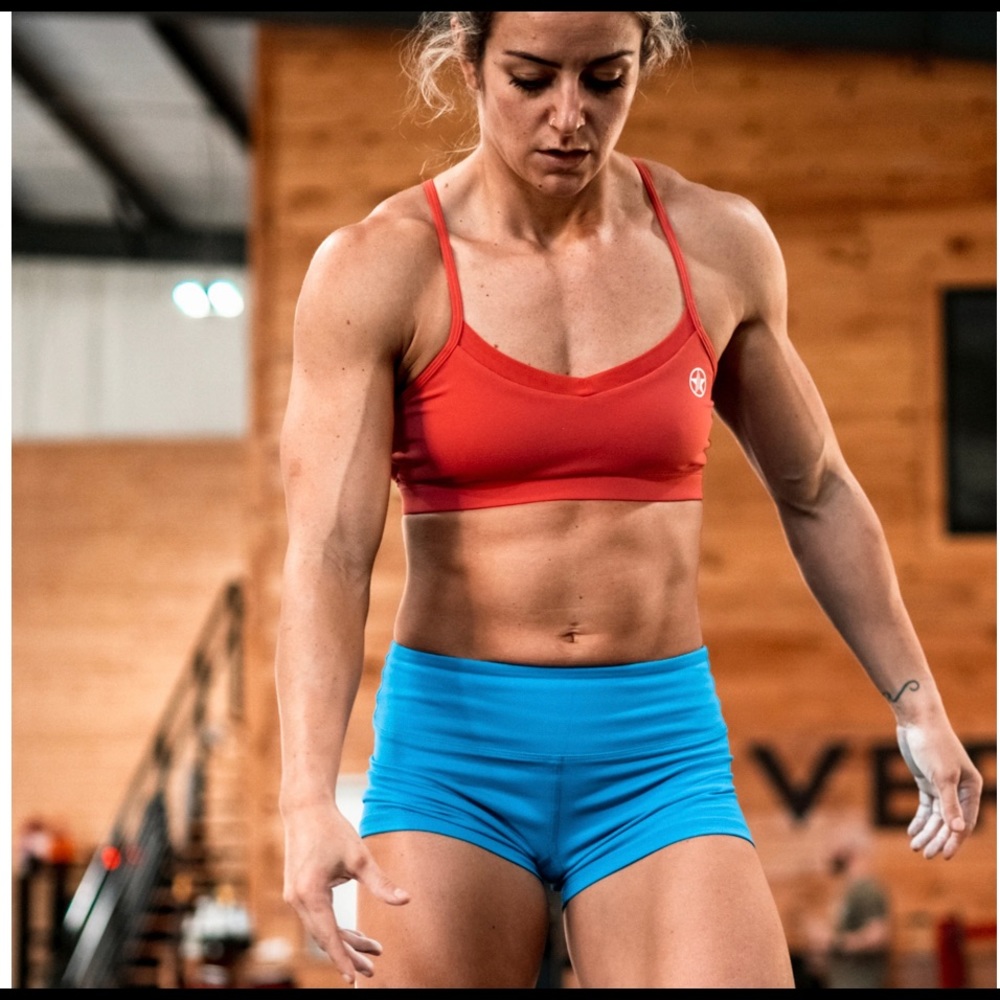 Savage Barbell 2 Strap Mesh Back Sports Bra - Pink- Size: Large